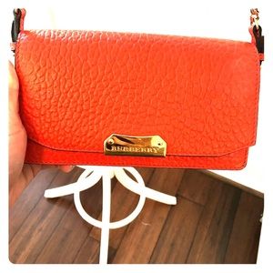 Orange Burberry Wallet On Chain
